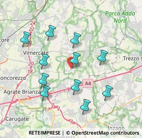 Mappa Via San Giovanni Bosco, 20876 Ornago MB, Italia (3.65)