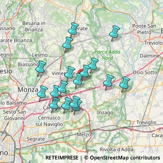 Mappa Via San Giovanni Bosco, 20876 Ornago MB, Italia (6.55118)