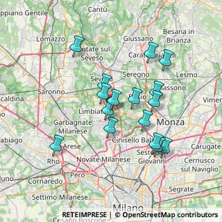 Mappa Via S. Giuseppe, 20814 Varedo MB, Italia (6.44688)