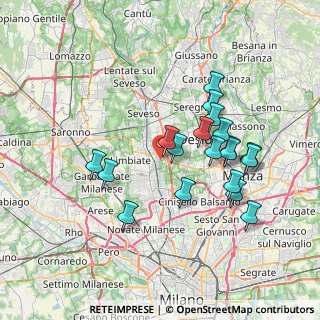 Mappa Via Vittorio Emanuele II, 20814 Varedo MB, Italia (6.80105)