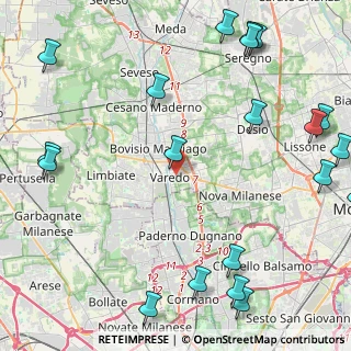 Mappa Via Vittorio Emanuele II, 20814 Varedo MB, Italia (6.373)