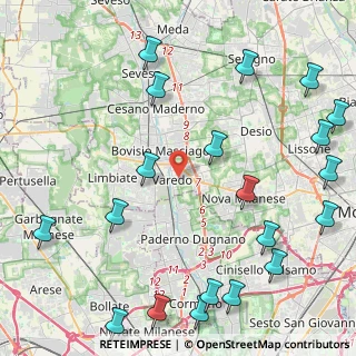 Mappa Via Vittorio Emanuele II, 20814 Varedo MB, Italia (5.9195)