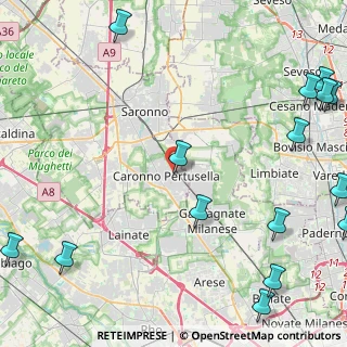 Mappa Via Tevere, 21042 Caronno Pertusella VA, Italia (6.894)