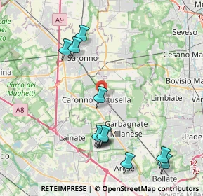 Mappa Via Tevere, 21042 Caronno Pertusella VA, Italia (4.3925)