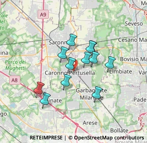Mappa Via Tevere, 21042 Caronno Pertusella VA, Italia (2.63667)