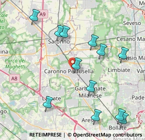 Mappa Via Tevere, 21042 Caronno Pertusella VA, Italia (4.60083)
