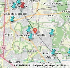 Mappa Via Tevere, 21042 Caronno Pertusella VA, Italia (2.96273)