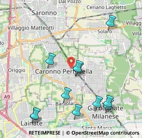 Mappa Via Tevere, 21042 Caronno Pertusella VA, Italia (2.33909)