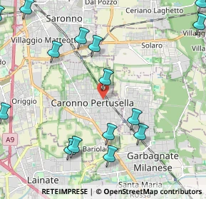 Mappa Via Tevere, 21042 Caronno Pertusella VA, Italia (2.79)