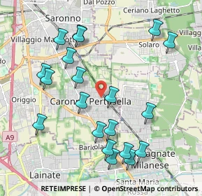 Mappa Via Tevere, 21042 Caronno Pertusella VA, Italia (2.1815)