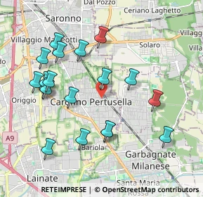 Mappa Via Tevere, 21042 Caronno Pertusella VA, Italia (2.03684)