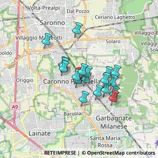 Mappa Via Tevere, 21042 Caronno Pertusella VA, Italia (1.32)