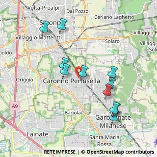Mappa Via Tevere, 21042 Caronno Pertusella VA, Italia (1.98364)