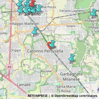 Mappa Via Tevere, 21042 Caronno Pertusella VA, Italia (3.27533)