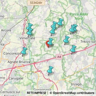 Mappa Via S. Giovanni Bosco, 20876 Ornago MB, Italia (3.73833)