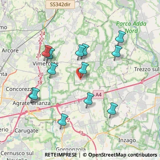 Mappa Via S. Giovanni Bosco, 20876 Ornago MB, Italia (3.93846)
