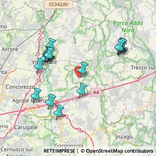 Mappa Via S. Giovanni Bosco, 20876 Ornago MB, Italia (4.24235)