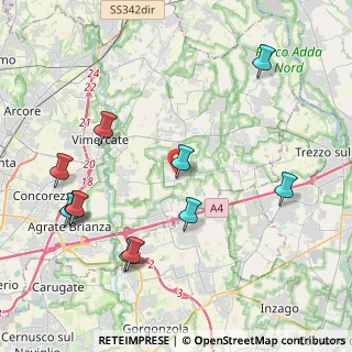 Mappa Via S. Giovanni Bosco, 20876 Ornago MB, Italia (4.74182)