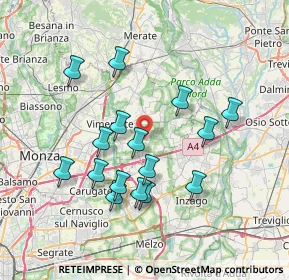 Mappa Via S. Giovanni Bosco, 20876 Ornago MB, Italia (6.8925)