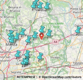 Mappa Via S. Giovanni Bosco, 20876 Ornago MB, Italia (9.491)