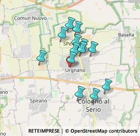 Mappa Via Cesare Battisti, 24059 Urgnano BG, Italia (1.39692)