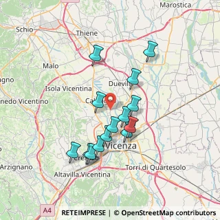 Mappa Via delle Viole, 36030 Caldogno VI, Italia (6.28143)
