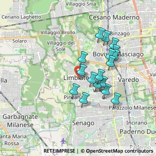 Mappa LIMBIATE Piave, 20812 Limbiate MB, Italia (1.58706)