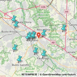 Mappa Via Damiano Chiesa, 20025 Legnano MI, Italia (4.02083)