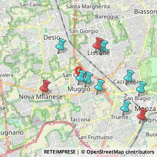 Mappa Via Trento, 20835 Muggiò MB, Italia (2.08909)
