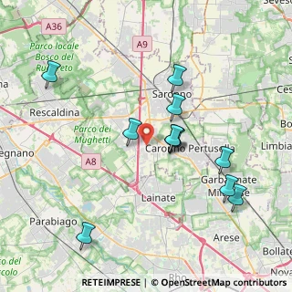 Mappa 21040 Origgio VA, Italia (3.78636)