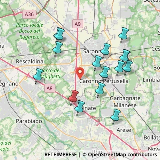 Mappa Via Dante Alighieri, 21040 Origgio VA, Italia (4.05938)