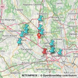 Mappa 21040 Origgio VA, Italia (7.10167)