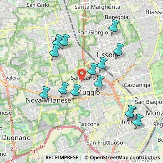 Mappa Via Pastrengo, 20835 Muggiò MB, Italia (2.02714)