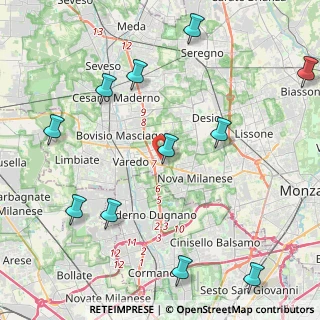 Mappa Via Redipuglia, 20814 Varedo MB, Italia (5.32909)