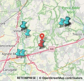 Mappa Via Eroi, 20876 Ornago MB, Italia (4.20071)