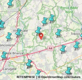 Mappa Via Eroi, 20876 Ornago MB, Italia (6.2555)