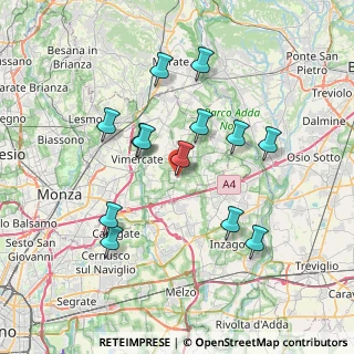 Mappa Via Eroi, 20876 Ornago MB, Italia (6.97769)