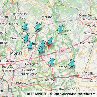 Mappa Via Eroi, 20060 Ornago MB, Italia (6.16545)