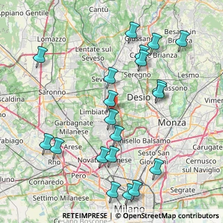 Mappa Vicolo Corte Seveso, 20814 Varedo MB, Italia (9.3595)