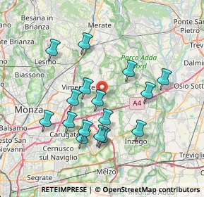 Mappa Via Carlo Alberto Dalla Chiesa, 20876 Ornago MB, Italia (6.865)