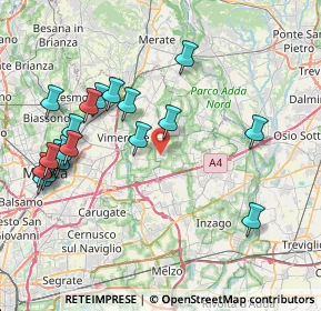 Mappa Via Carlo Alberto Dalla Chiesa, 20876 Ornago MB, Italia (8.904)