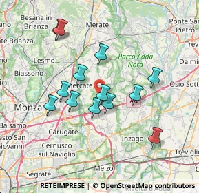 Mappa Via Carlo Alberto Dalla Chiesa, 20876 Ornago MB, Italia (6.45692)