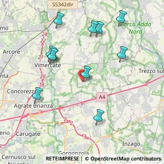 Mappa Via Carlo Alberto Dalla Chiesa, 20876 Ornago MB, Italia (4.45909)
