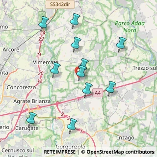 Mappa SP176, 20876 Ornago MB, Italia (3.93909)