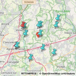 Mappa SP176, 20876 Ornago MB, Italia (3.91615)