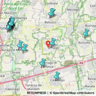 Mappa Via Carlo Alberto Dalla Chiesa, 20876 Ornago MB, Italia (3.263)