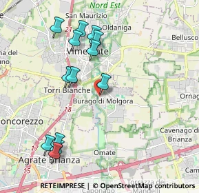 Mappa Via Giuseppe Mazzini, 20875 Burago di Molgora MB, Italia (2.09077)