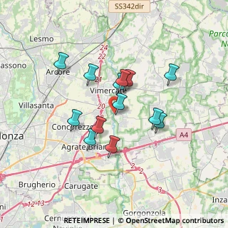 Mappa Via Giuseppe Mazzini, 20875 Burago di Molgora MB, Italia (2.83769)