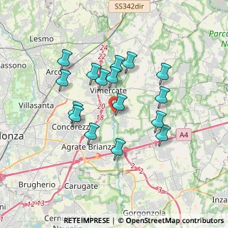 Mappa Via Giuseppe Mazzini, 20875 Burago di Molgora MB, Italia (3.15563)