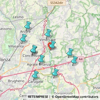 Mappa Via Giuseppe Mazzini, 20875 Burago di Molgora MB, Italia (3.71455)